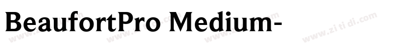 BeaufortPro Medium字体转换